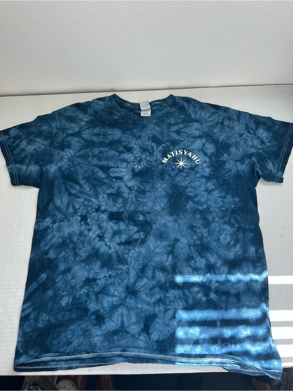 Matisyahu Tie-Dye Concert Band T-Shirt Blue Graphic Tee Mens Large